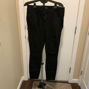 Torrid Bombshell Skinny Black Distressed Jeans